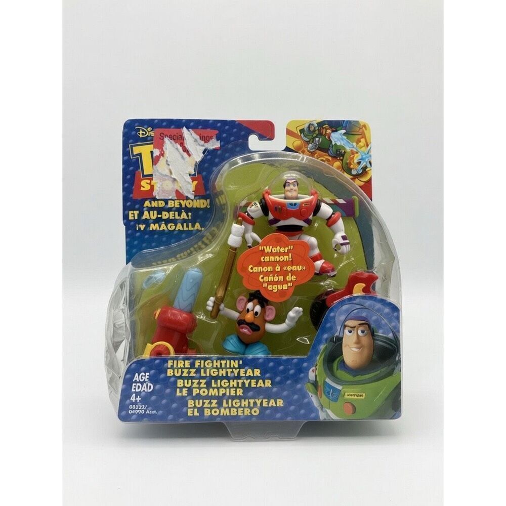 Disney Toy Story Buzz Lightyear Red Rare Fire Fightin 2002 Action Figure READ